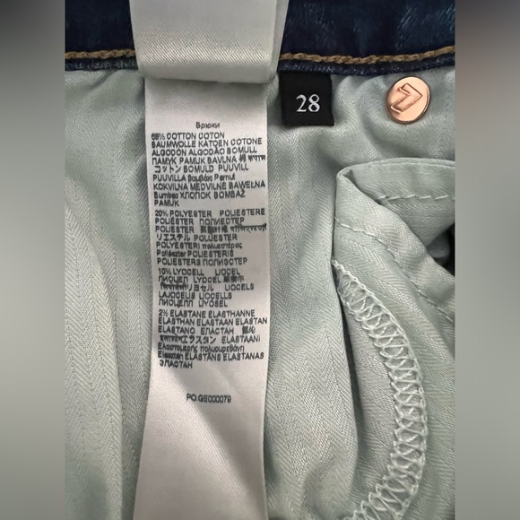 7 For All Mankind Dojo Original Jeans Trouser NWT Size 28 7FAMK Auth Blue Malmo - Picture 8 of 9